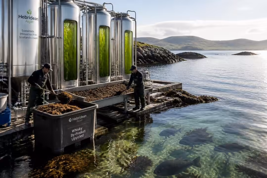 découvrez comment une start-up écossaise innovante recycle les déchets de whisky en algues riches en oméga-3, contribuant ainsi à la protection de la vie marine et à un avenir durable.
