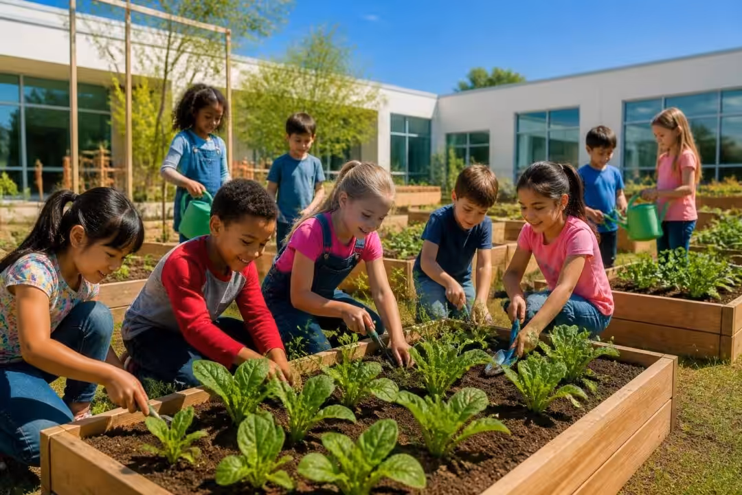 à viane, les écoliers inaugurent leur premier potager scolaire, une initiative éducative pour découvrir la nature et apprendre le jardinage.