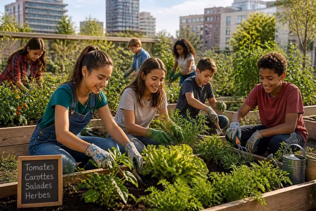à brassac, les jeunes s’initient avec enthousiasme au jardinage et à l’alimentation durable, découvrant une nouvelle passion pour un mode de vie respectueux de l’environnement.